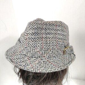 Vintage Tweed Hat Walking Made In Italy Wool